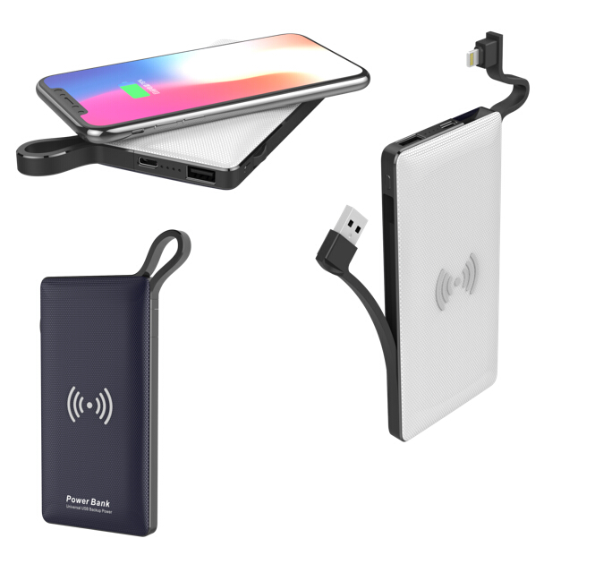 Wireless Power Bank with  Cable Handle